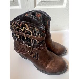 Boho Ankle Boots Western Coastal Cowgirl Festival Indie Hippie Rodeo Size 7.5